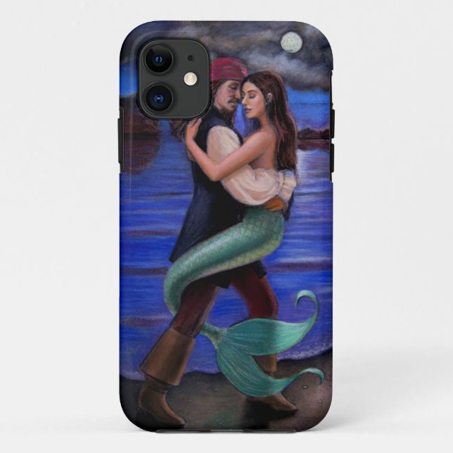 Meerjungfrau-u. Piraten-Liebe-Fantasie-Kunst Case-Mate iPhone Hülle (Rückseite)