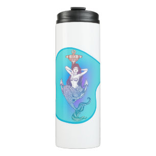 Meerjungfrau und Anchor Thermosbecher