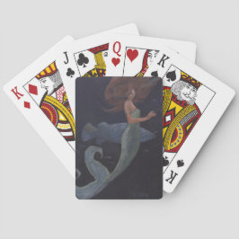 Meerjungfrau und Blauer Fisch Spielkarten