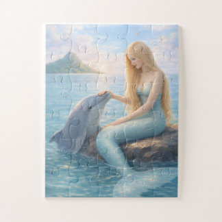 Meerjungfrau und Delfin Freunde