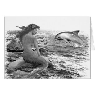 Meerjungfrau und Dolphin