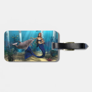 Meerjungfrau und Dolphin Gepäckanhänger