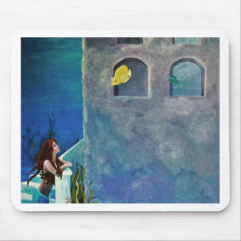 Meerjungfrau und Fisch auf der Burg Mousepad