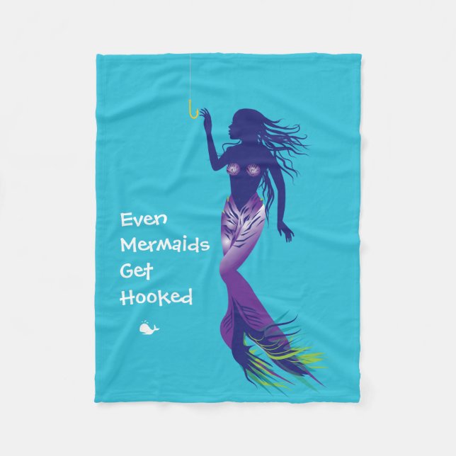 Meerjungfrau und Golden Hook Fleecedecke (Vorderseite)