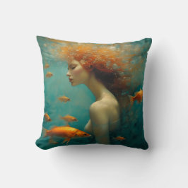 Meerjungfrau und Goldfish Kissen