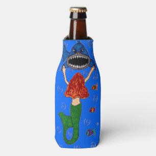 Meerjungfrau-und Haifisch-Flasche cooler Flaschenkühler