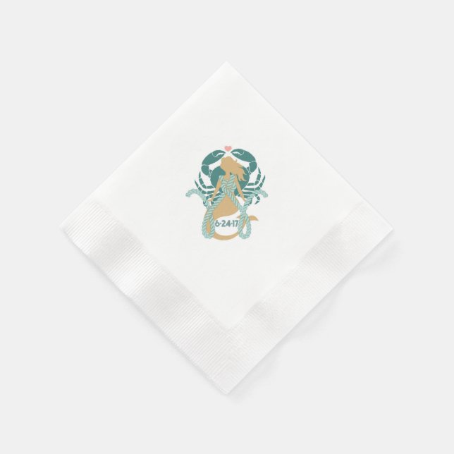 Meerjungfrau und Meereswelt Cocktail-Servietten fü Serviette (Ecke)