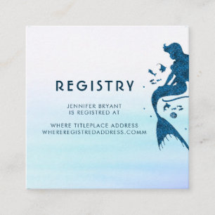 Meerjungfrau-und Ozean-Aquarell-Register Begleitkarte
