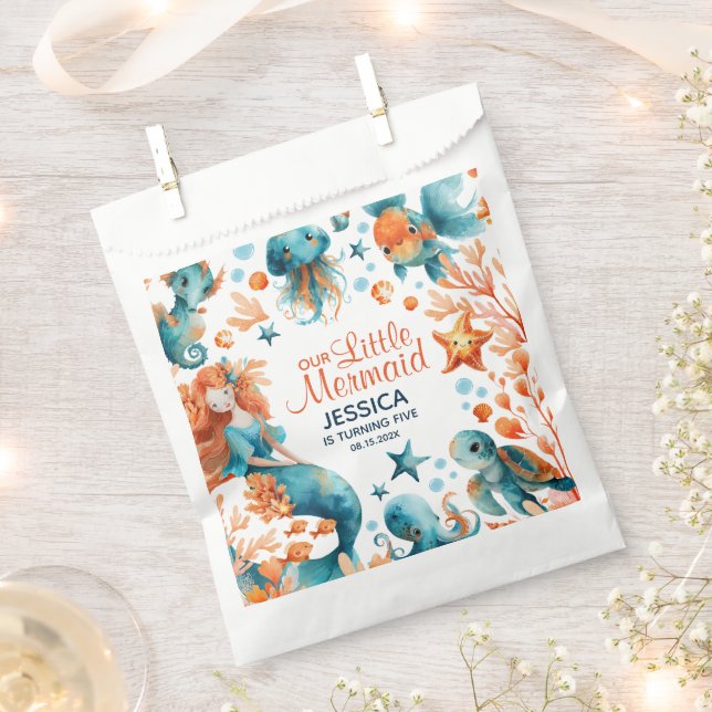 Meerjungfrau unter dem Meer Feierliche Mädchen Kin Geschenktütchen (Ausgeschnitten)