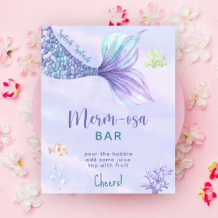 Meerjungfrau Unter dem Meer Mimosa-Bar Poster