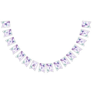 Meerjungfrau unter der Geburtstagspartei Wimpelkette