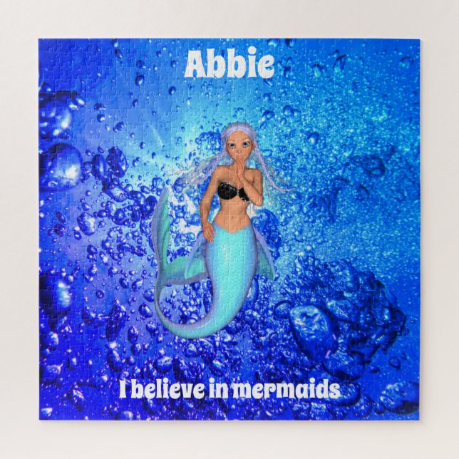 Meerjungfrau unter Wasser Puzzle (Vertikal)