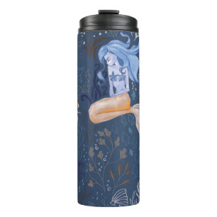 Meerjungfrau Unterwassersee Nahtlose Illustration Thermosbecher