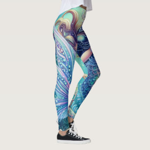 Meerjungfrau-verzaubertes Unterwasser-Reich Leggings