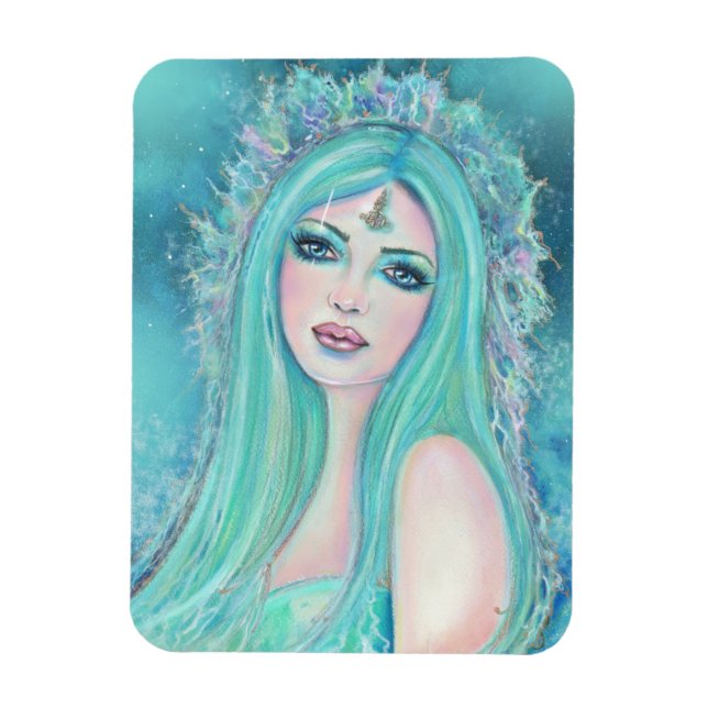 Meerjungfrau von Renee Lavoie Magnet (Vertikal)