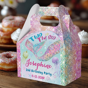 Meerjungfrau whimsical 2. Geburtstag benutzerdefin Geschenkschachtel