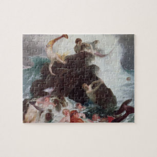 Meerjungfrauen an Spiel, 1886 (Öl auf Leinwand)