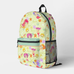 Meerjungfrauen Grün Bedruckter Rucksack