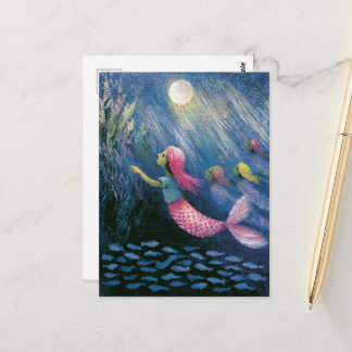 Meerjungfrauen in ihrem Algen Garten Postkarte