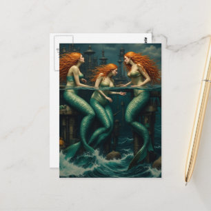 Meerjungfrauen kommen einmal im Jahr zum Pier Postkarte