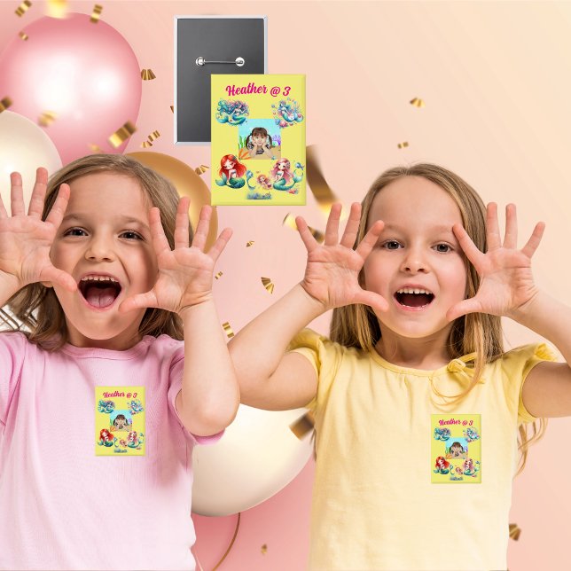 Meerjungfrauen unter dem Kindergeburtstag des Foto Button (Von Creator hochgeladen)