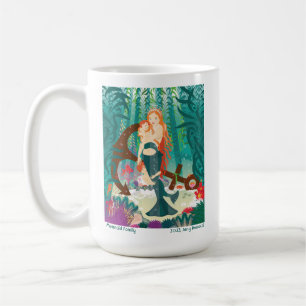 Meerjungfrauenfamilie (Rotköpfe) Tasse
