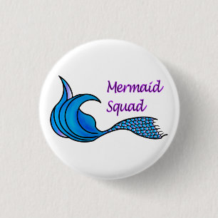 Meerjungfrauengruppe mit blauem Meerjungfrauenschw Button