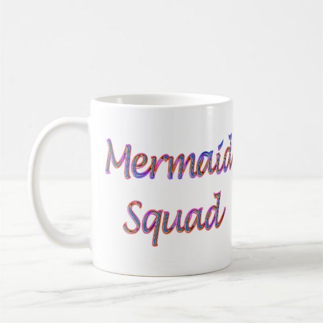 Meerjungfrauenkammer in Regenbogenfarben Kaffeetasse (Links)