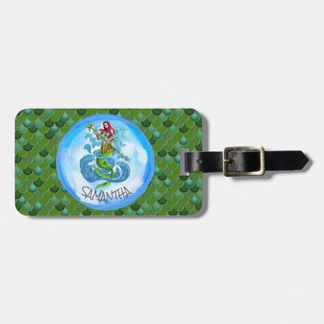 Meerjungfrauenskala Gepäckanhänger (Vorderseite horizontal)
