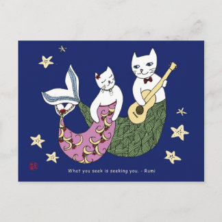 Meerjungkatze Postkarte