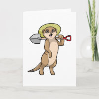Meerkat als Bauer mit Shovel