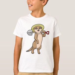 Meerkat als Bauer mit Shovel T-Shirt