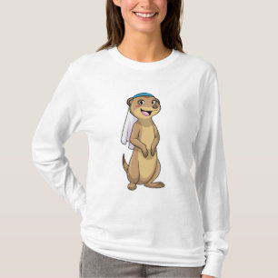 Meerkat als Braut mit Schleier T-Shirt