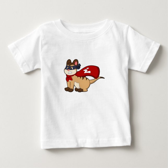 Meerkat als Held mit Maske Baby T-shirt (Vorderseite)