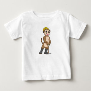 Meerkat als Miner mit Pickaxe Baby T-shirt
