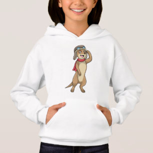 Meerkat als Pilot mit Pilotin Hoodie