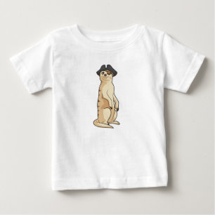 Meerkat als Pirate mit Piratenhut Baby T-shirt