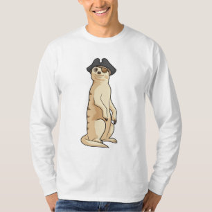 Meerkat als Pirate mit Piratenhut T-Shirt