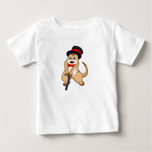 Meerkat als Rentnerin mit Gehstock Baby T-shirt