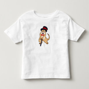 Meerkat als Rentnerin mit Gehstock Kleinkind T-shirt