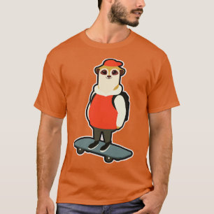 Meerkat als Skater mit Skateboard 2 T-Shirt