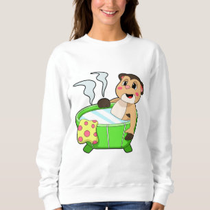 Meerkat am Baden in der Badewanne Sweatshirt