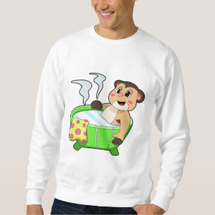 Meerkat am Baden in der Badewanne Sweatshirt
