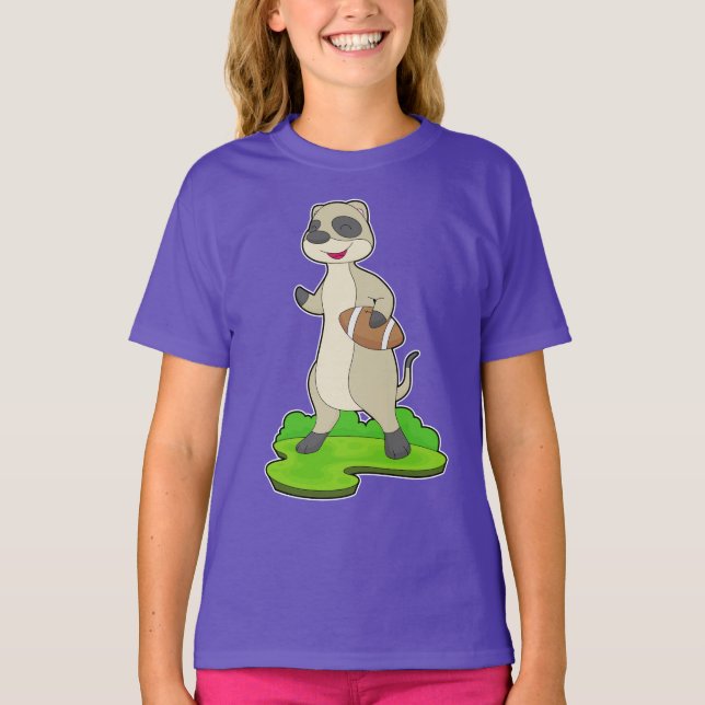 Meerkat American Football T-Shirt (Vorderseite)