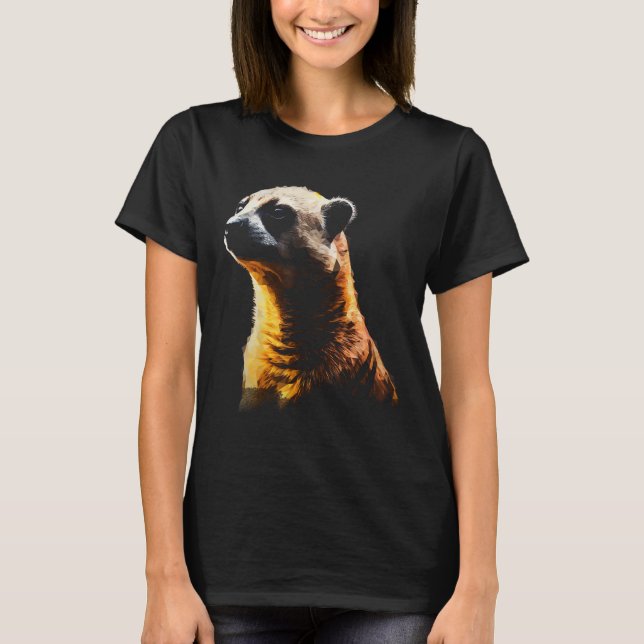 Meerkat Artwork Animal Meerkat 3 T-Shirt (Vorderseite)