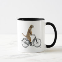Meerkat auf dem Fahrrad
