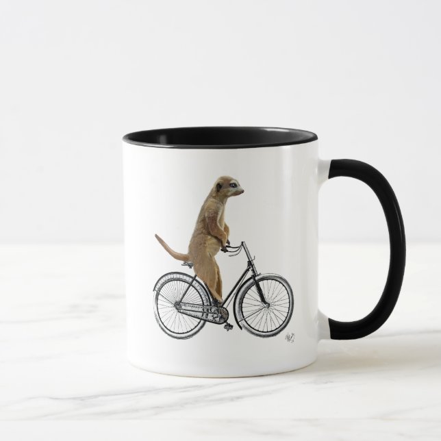 Meerkat auf dem Fahrrad Tasse (Rechts)