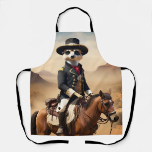 Meerkat auf einem Pferd: Könnte der einsame Fremde Schürze