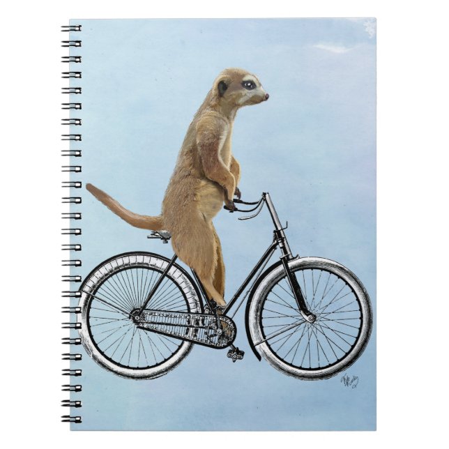 Meerkat auf Fahrrad 2 Notizblock (Vorderseite)