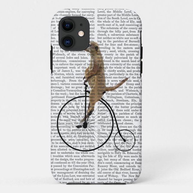 Meerkat auf schwarzem Penny-Farthing Case-Mate iPhone Hülle (Rückseite)